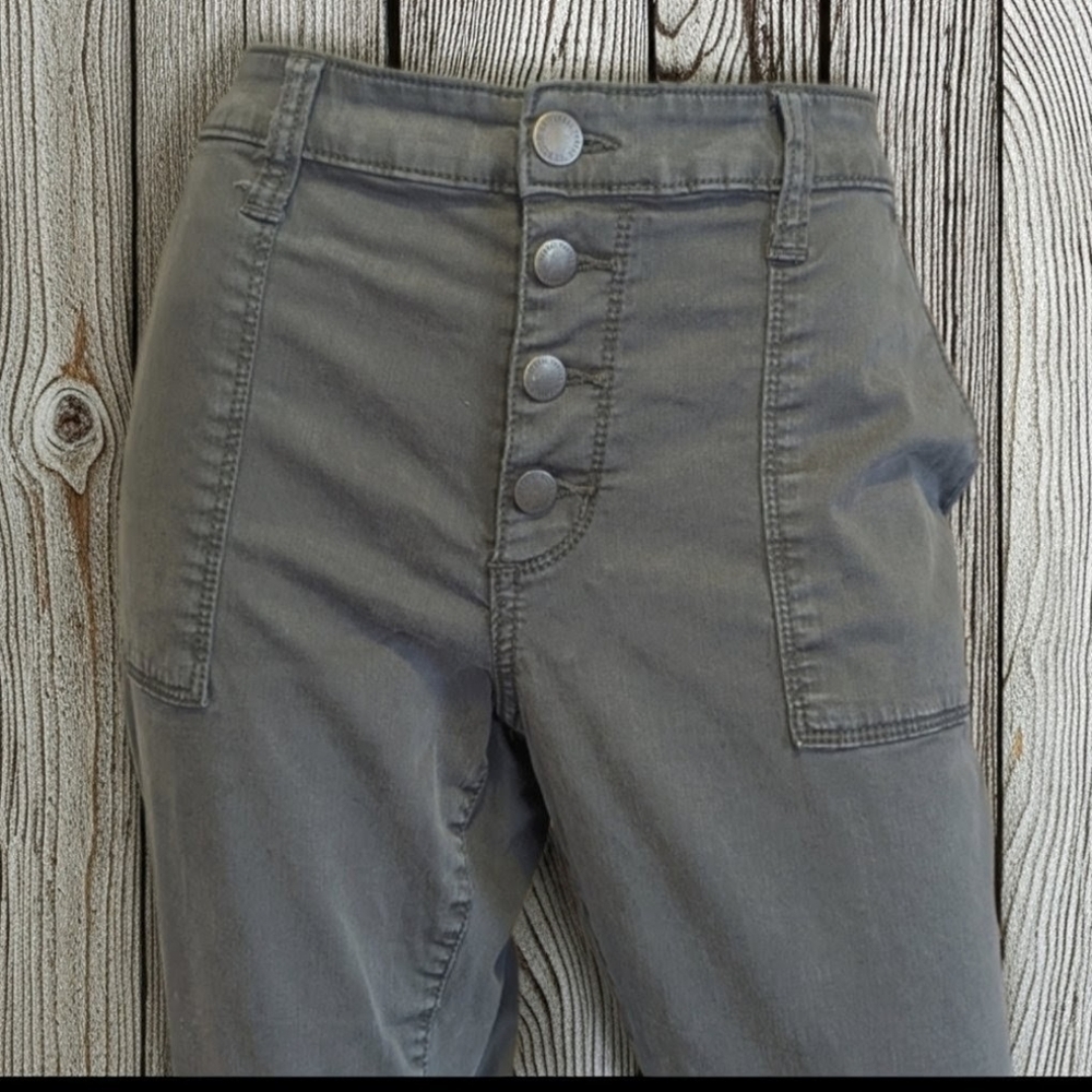 Universal Threads Button-Fly Olive Skinny Pants